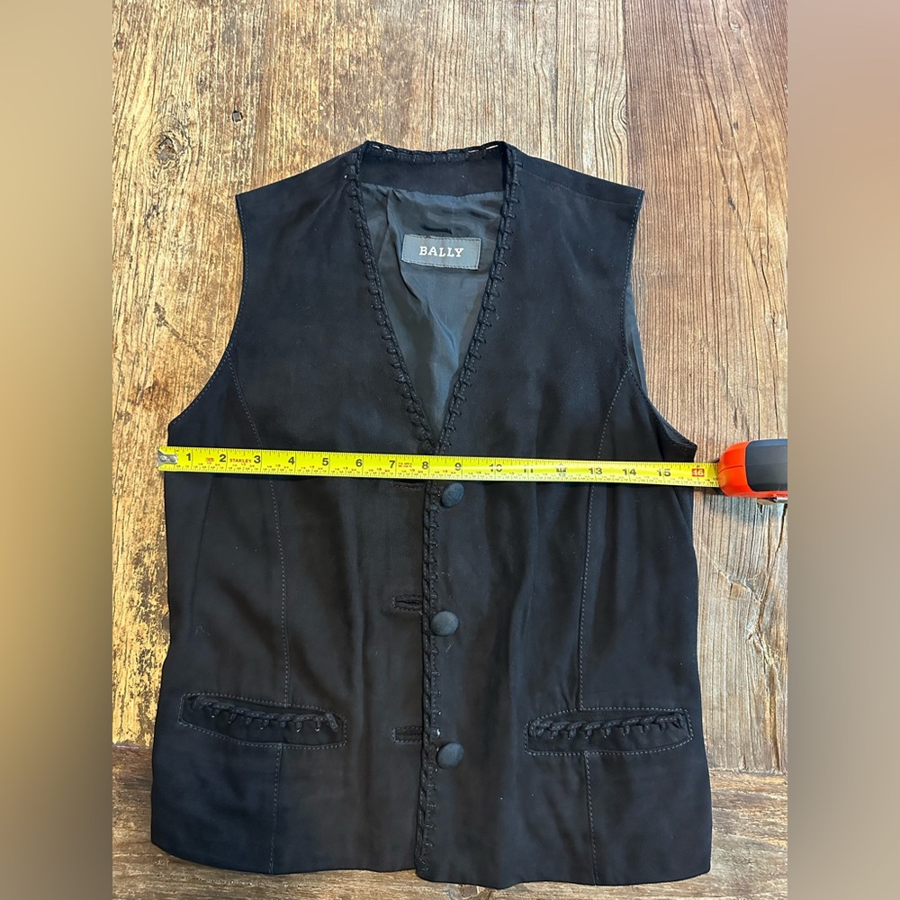 Vintage BALLY leather black vest - Picture 7 of 11